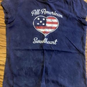 🌸Girls sz 7/8 American flag short sleeve